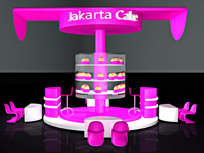 Jakarta Cake booth display branding design display exhibition booth design exhibition design exhibition stand design icon
