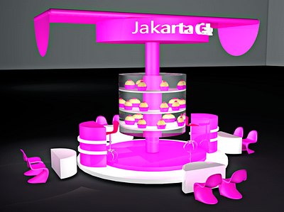 Jakarta Cake booth display branding design display exhibition booth design exhibition design exhibition stand design icon