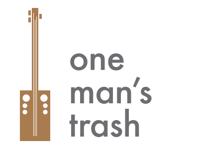 One Man's Trash cigar box guitar illustration logo