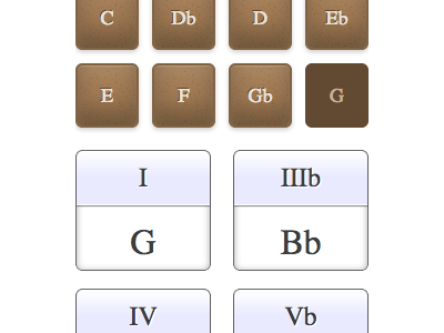 Blues Calculator buttons css interface music