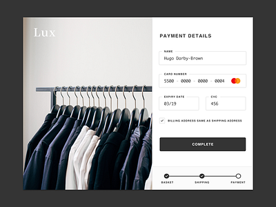 DailyUI 002 - Credit card checkout