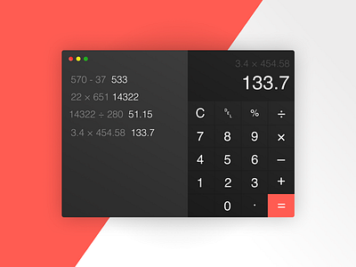 DailyUI 004 - Calculator