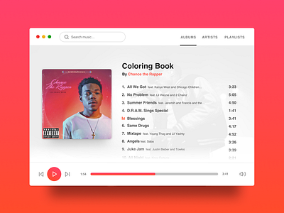 DailyUI 009 - Music player