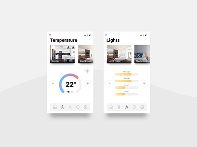 DailyUI 021 - Home monitoring app design dailyui home automation ui