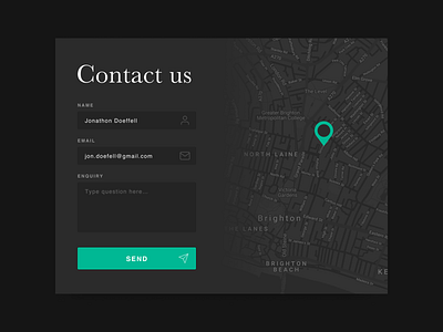 DailyUI 028/029- Contact and map