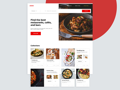 zomato webpage redesign android android app best shot brand design branding clean creative design design agency dribble best shot homepage landing page minimal template ui zomato