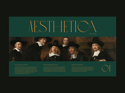 Aesthetica magazine cover artist clean design gold magazine magazine cover magazine design minimal painting rembrant typography