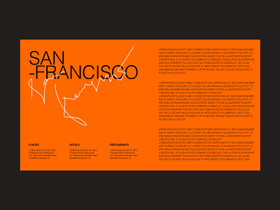 san francisco poster arrangement clean clean layout composition design layout menu menu design minimal modern new orange portfolio poster text trend typography