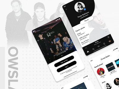 owsla music player design ui ux