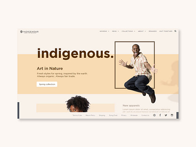 Indigenous website design minimal type typography ui ux web