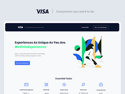 Visa website redesign app branding design icon illustration minimal ui ux vector web