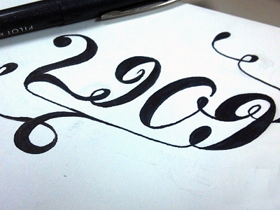 2909 black custom hand made lettering pen rachel bedel script typography