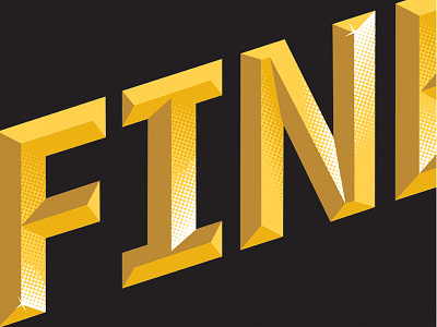 Finest Detail bevel custom type finest gold lettering rachel bedel typography