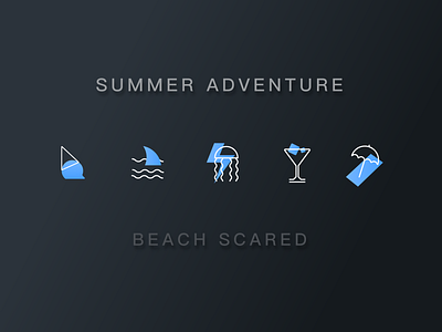 Summer Adventure icon illustration ui