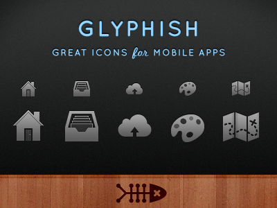 Glyphish cyan glyphish gray icons iphone wood