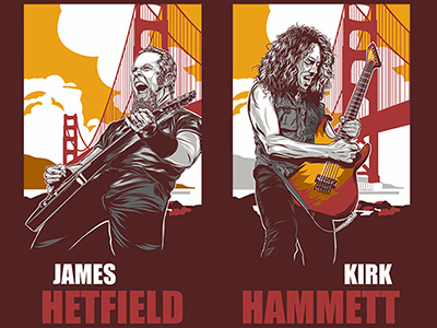 Dribbble adobe draw metallica poster