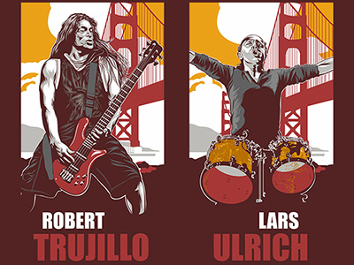 Dribbble adobe draw metallica poster