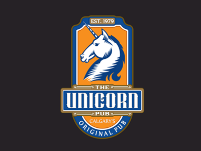 Sign 05 Ill V2 hanging sign horse one horn pub sign unicorn
