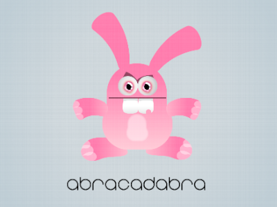 abracadabra Mascot Standard (3 versions) abracadabra bunny logo mascot rabbit vector