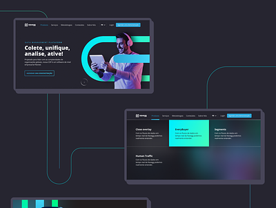 Navegg web site redesign - UI brand art direction design experience design ui user interface