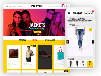 Pilatos.com art direction design fashion online shop user interface