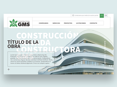 Constructora Gms architecture design flat minimalist typographic user experience user interface