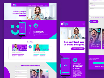 Qiip app responsive user interface web design