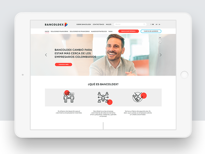Bancoldex Colombia web responsive design