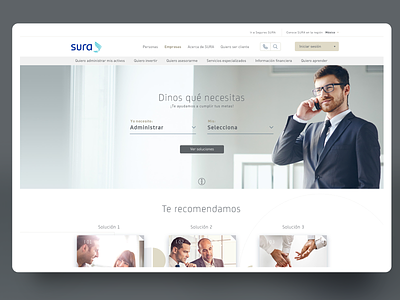 Sura Mexico credit investment loan minimalist user interface design website