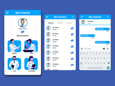 Concept design chatting doctor android app application concept design ui uiuxdesign ux