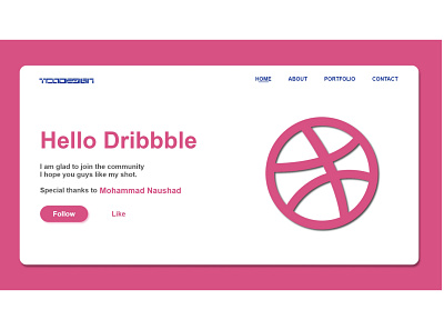 Hello, Dribbble! agency website android application concept design invitation ui uiuxdesign ux web design website