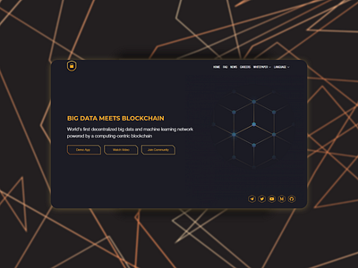 Crypto landing page crypto dark design flat minimal ui web website