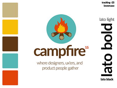 Campfire Conceptual guide logo typography