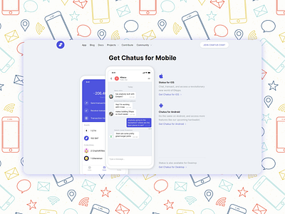 Landing page design for an App