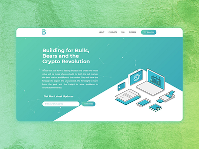 Landing page for a crypro project