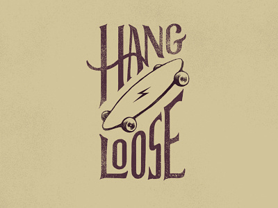 Hang Loose hang illustration longboard loose