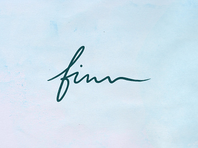 Finn freehand newborn typography writing