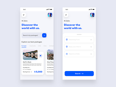 Travel App - Book My Trip | Ui UX Design