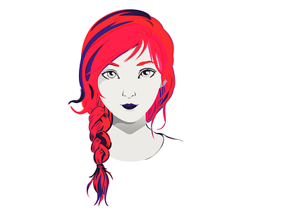 Girl | Vector portrait