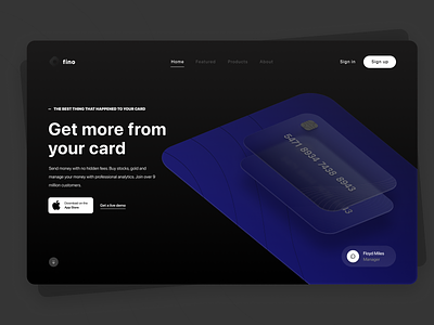 fino app bank card finance payment ui ux web design webdesign website website design