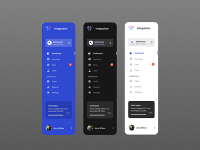 Sidebar Navigation for Integration by Alexey Savitskiy on Dribbble