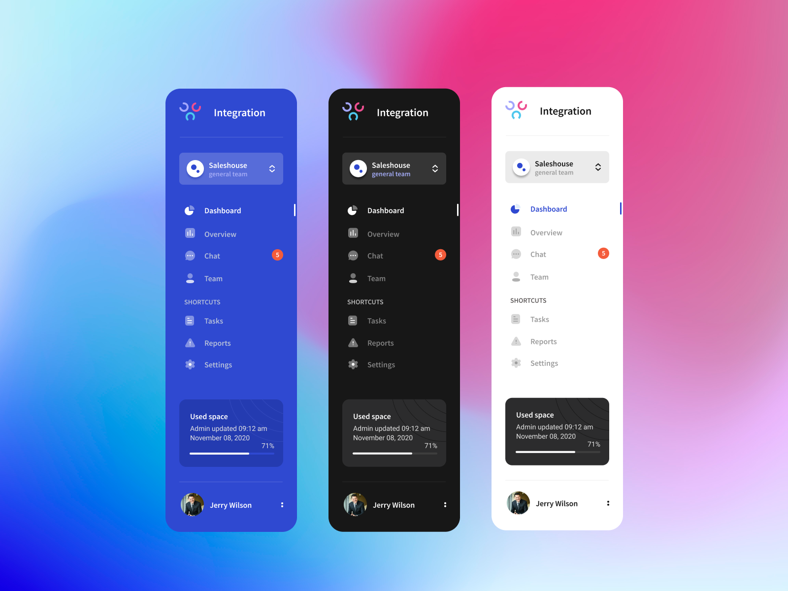 Sidebar Navigation for Integration by Alexey Savitskiy on Dribbble