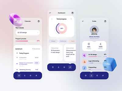 Online university mobile app by Alexey Savitskiy on Dribbble