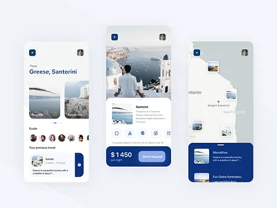 Travel app app booking greece hotel interface mobile app outdoor sea travel ui ux