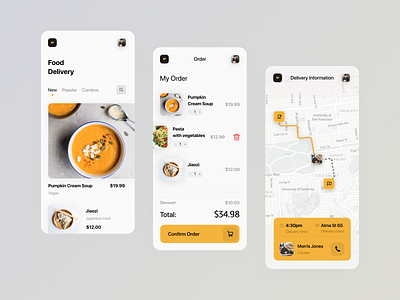 Food Delivery App app cafe courier dashboard deliver delivery food food app interface map order path restaurant shop shopping shopping app ui ux