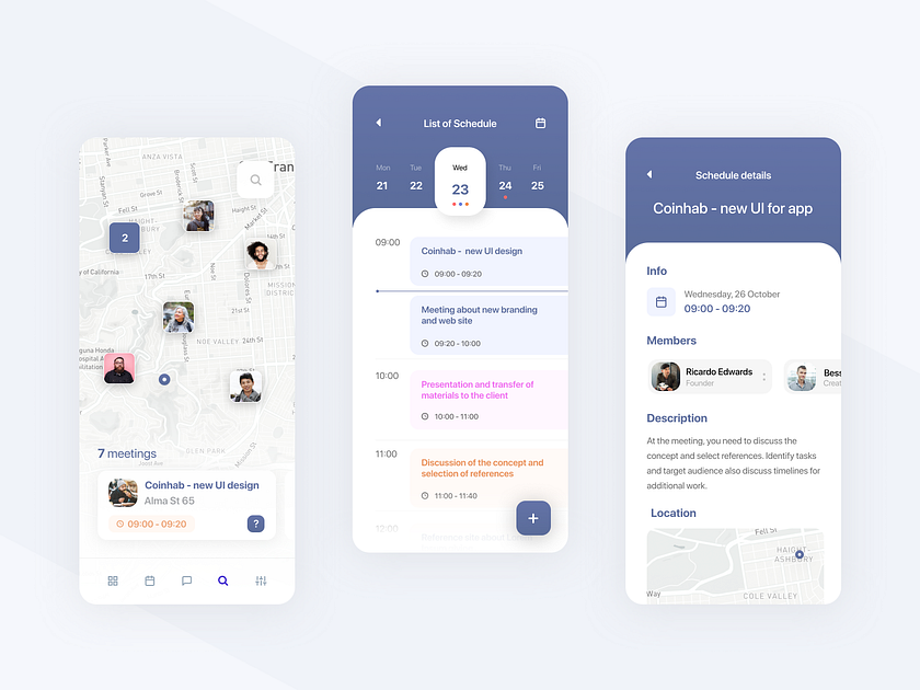 Calendar app by Alexey Savitskiy on Dribbble