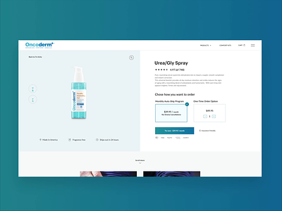 Healthcare HIPAA compliant e-Commerce Product page adobe after effects adobe photoshop clean e-commerce interaction design motion design ui ux web web design