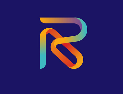colorful letter r logo abstract branding colorful design for sale illustration letter lettermark logo logotype typography vector