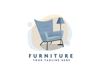 furniture and interior logo abstract branding design for sale furniture furniture store illustration interior interiors logo typography vector