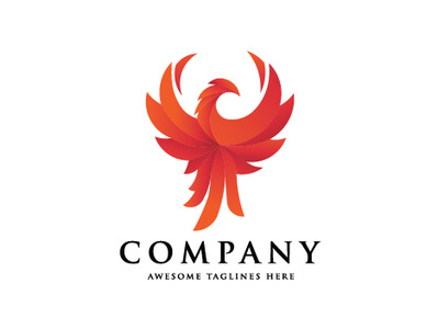 Phoenix logo animal bird design illustration phoenix vector